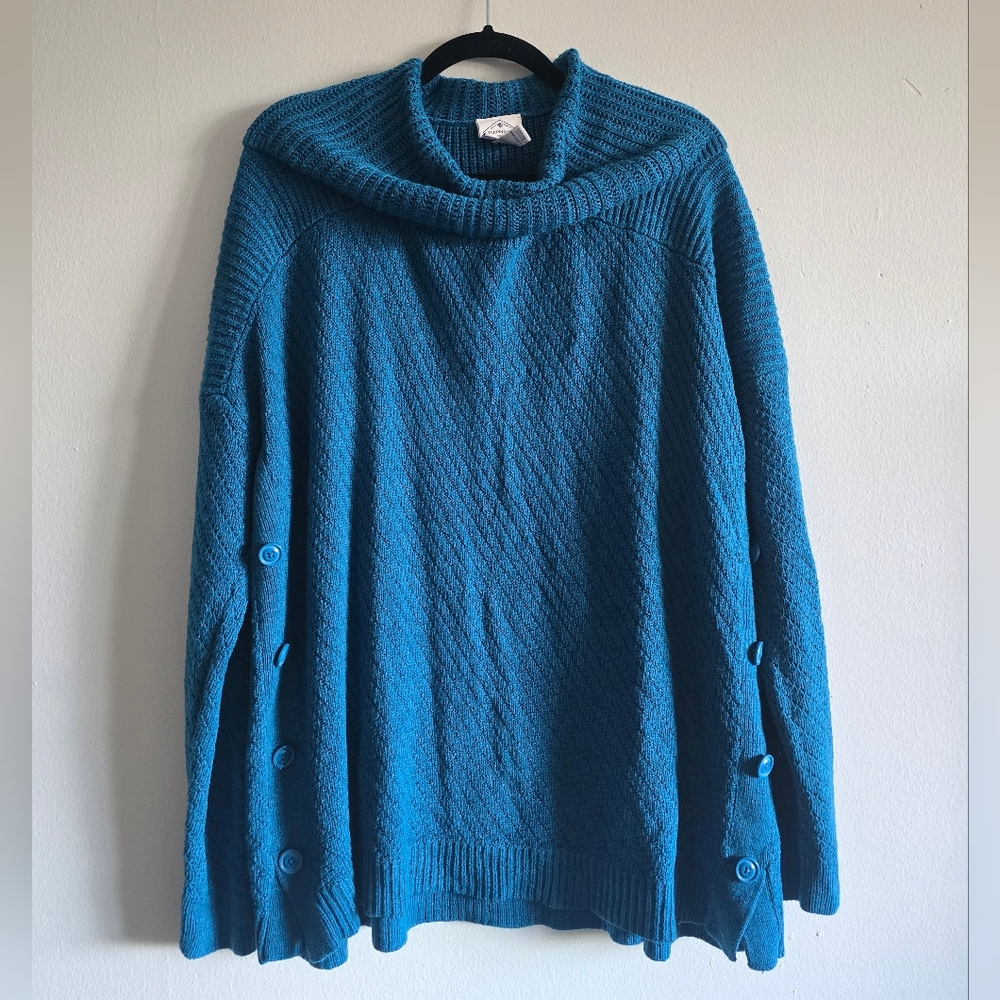 St. John's Bay Neck Sweater with Button Detail